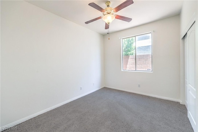 1970 Jasper Creek Pl, Las Vegas, NV 89123 - unfurnished bedroom with carpet flooring, baseboards, a closet, and ceiling fan