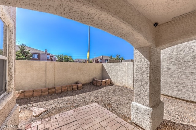 view of patio featuring a fenced backyard