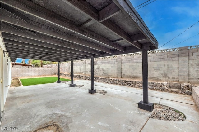 view of patio / terrace featuring a fenced backyard