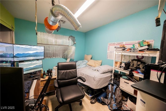 bedroom with visible vents