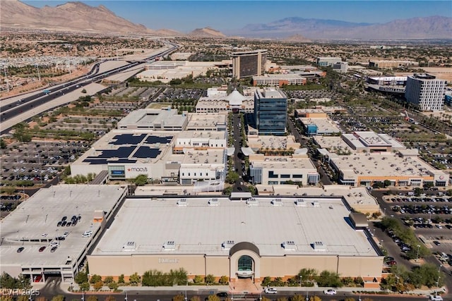 aerial view featuring a mountain view