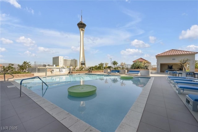 pool featuring a patio