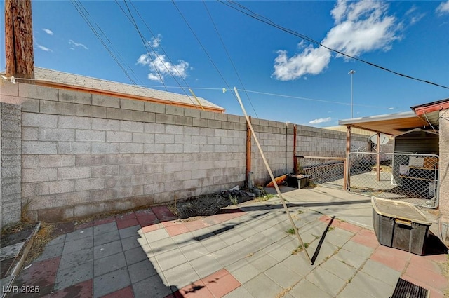 view of patio / terrace with a fenced backyard