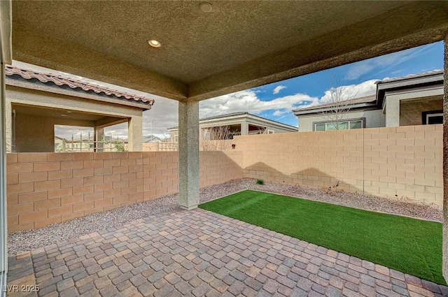 view of patio / terrace with a fenced backyard