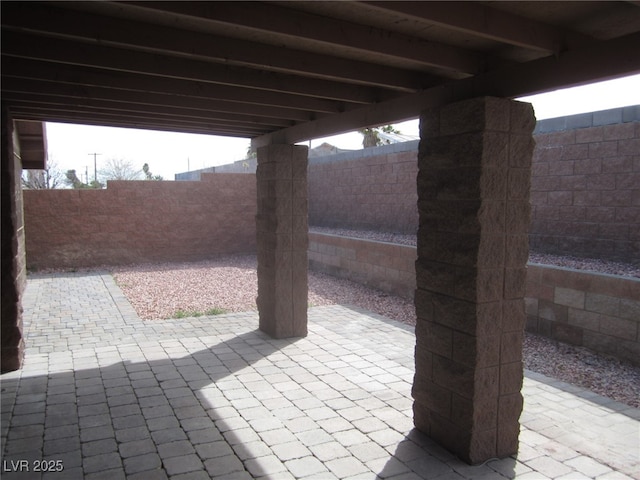 view of patio / terrace featuring a fenced backyard