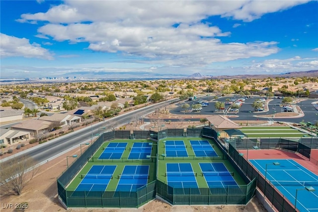 aerial view with a residential view