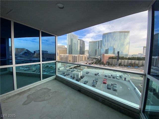 balcony with a city view