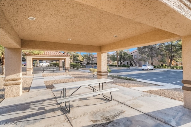 view of patio / terrace featuring a gazebo