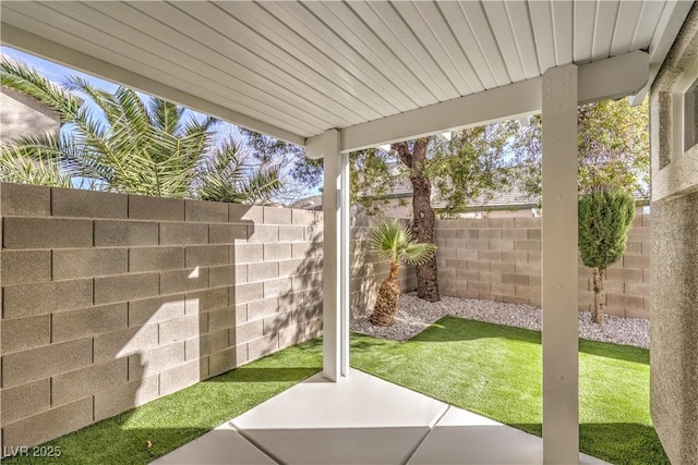 view of patio / terrace with a fenced backyard