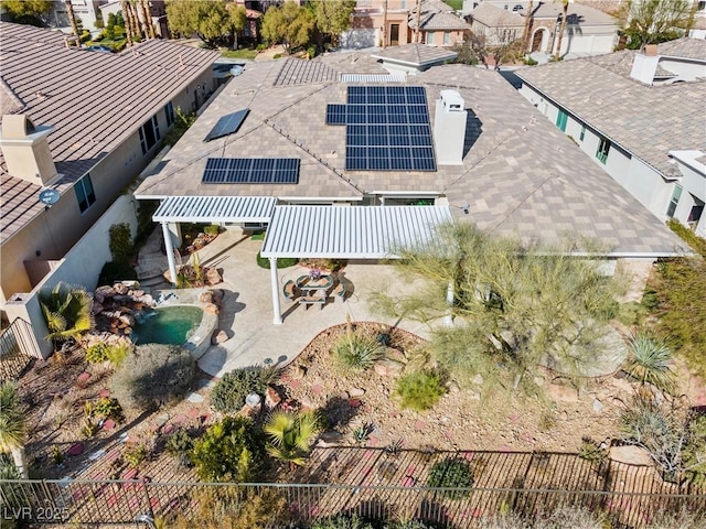 bird's eye view with a residential view