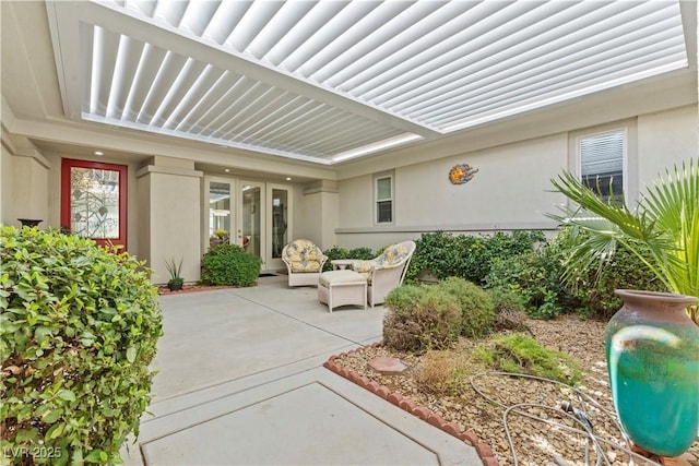 view of patio with french doors