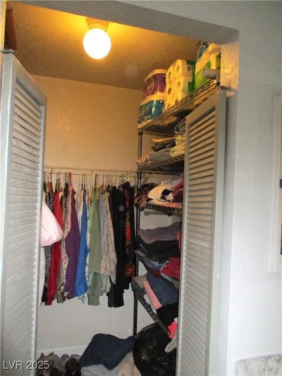 view of walk in closet