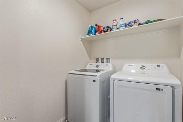 2901 Bahama Yellow Ave, North Las Vegas, NV 89086 - laundry room featuring laundry area, separate washer and dryer, and baseboards
