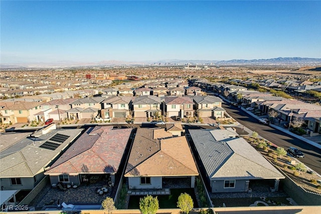 bird's eye view with a residential view