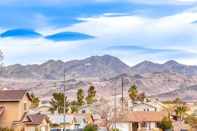 mountain view featuring a residential view