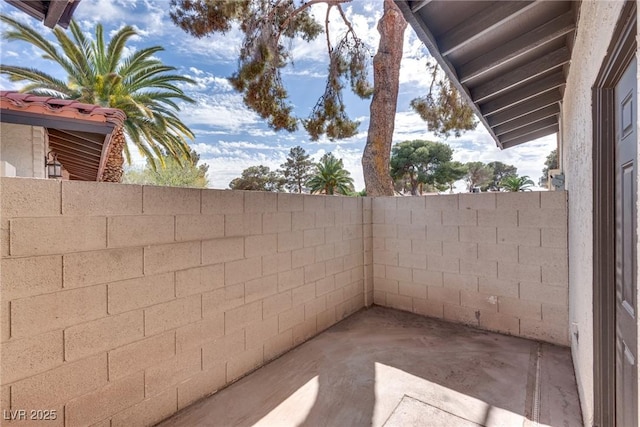 view of patio / terrace with fence