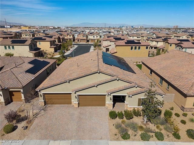 bird's eye view with a residential view