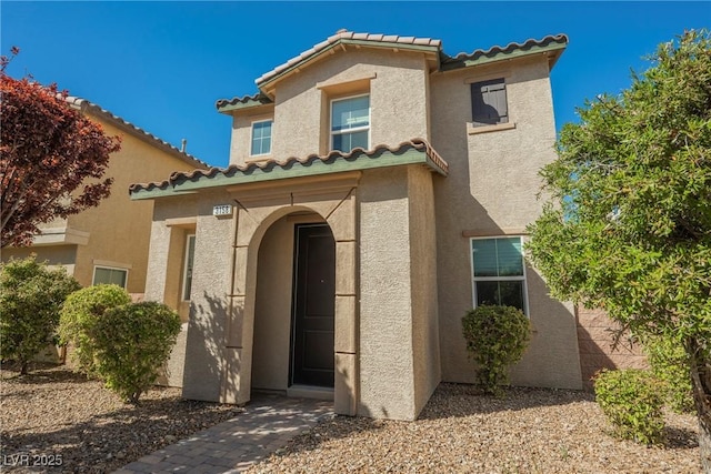 3158 Teaderman Walk, Henderson, NV 89044 - mediterranean / spanish home with a tiled roof and stucco siding