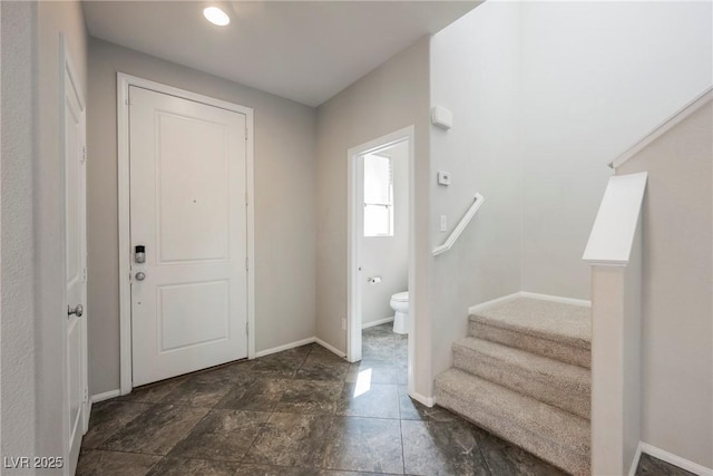 3158 Teaderman Walk, Henderson, NV 89044 - entryway featuring stairway and baseboards