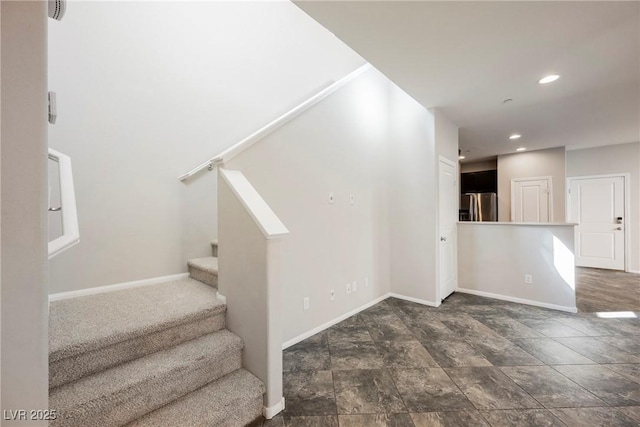 3158 Teaderman Walk, Henderson, NV 89044 - staircase featuring baseboards and recessed lighting