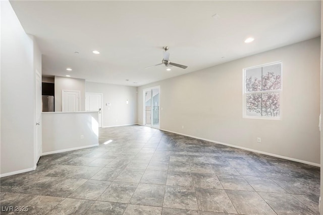 3158 Teaderman Walk, Henderson, NV 89044 - unfurnished room featuring ceiling fan, healthy amount of natural light, baseboards, and recessed lighting