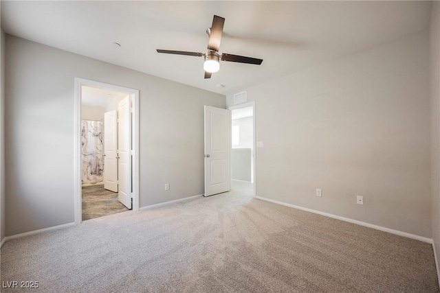3158 Teaderman Walk, Henderson, NV 89044 - unfurnished bedroom featuring carpet flooring, baseboards, ensuite bathroom, and a ceiling fan