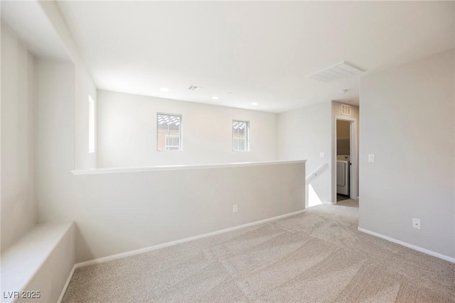 3158 Teaderman Walk, Henderson, NV 89044 - carpeted empty room with washer / dryer, baseboards, and recessed lighting