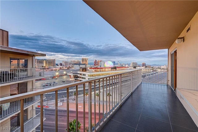 205 E Harmon Ave Unit 1010, Las Vegas, NV 89169 - balcony with visible vents and a city view