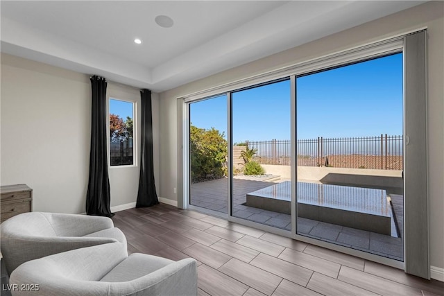 294 Besame Ct, Las Vegas, NV 89138 - doorway featuring baseboards and recessed lighting
