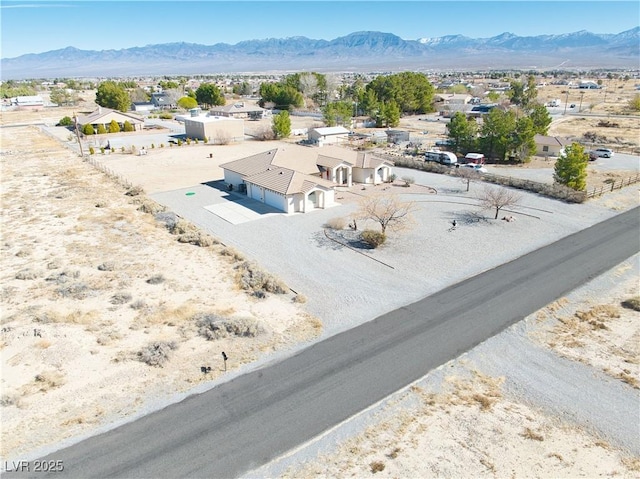 aerial view featuring a mountain view