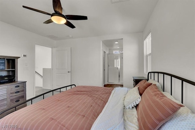 bedroom with a ceiling fan