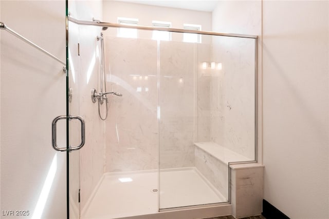 full bathroom with a stall shower