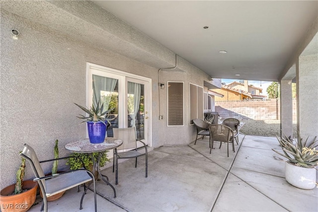 view of patio / terrace with fence