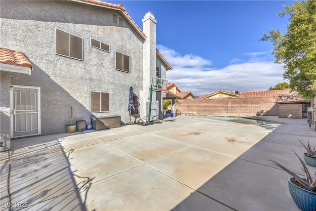 view of patio featuring a fenced backyard