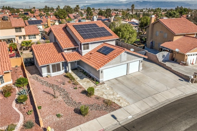 bird's eye view featuring a residential view