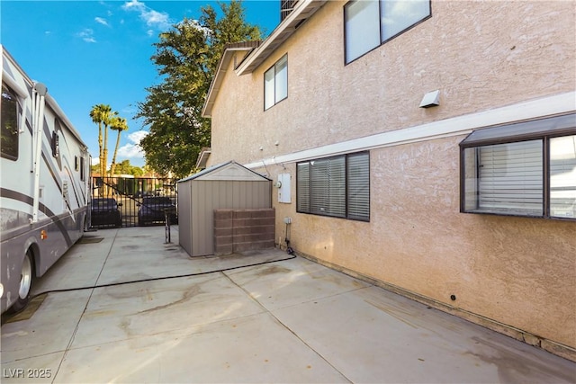 3258 Del Marino St, Las Vegas, NV 89121 - view of patio with a storage shed