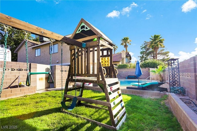 3258 Del Marino St, Las Vegas, NV 89121 - view of playground with a fenced backyard