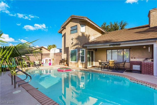 3258 Del Marino St, Las Vegas, NV 89121 - view of swimming pool featuring a patio area and outdoor dining space