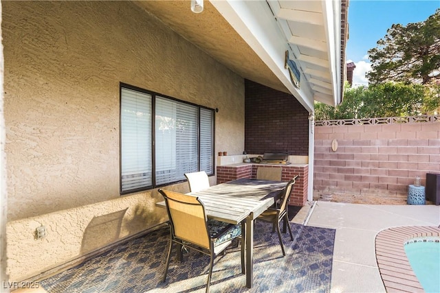3258 Del Marino St, Las Vegas, NV 89121 - view of patio / terrace with outdoor dining space and area for grilling