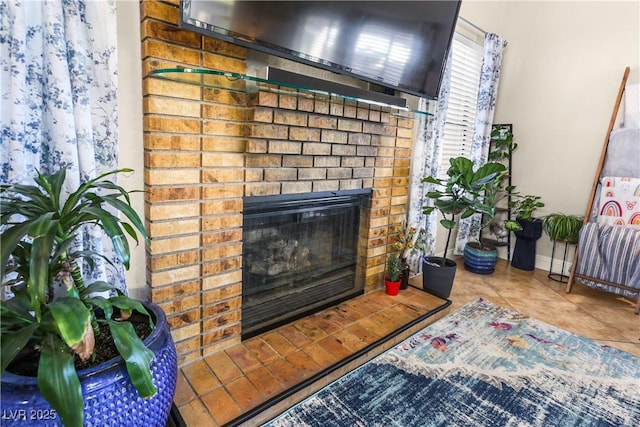 3258 Del Marino St, Las Vegas, NV 89121 - detailed view of a brick fireplace and baseboards