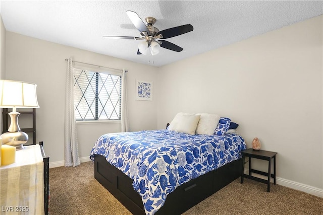 3258 Del Marino St, Las Vegas, NV 89121 - carpeted bedroom featuring a textured ceiling and a ceiling fan