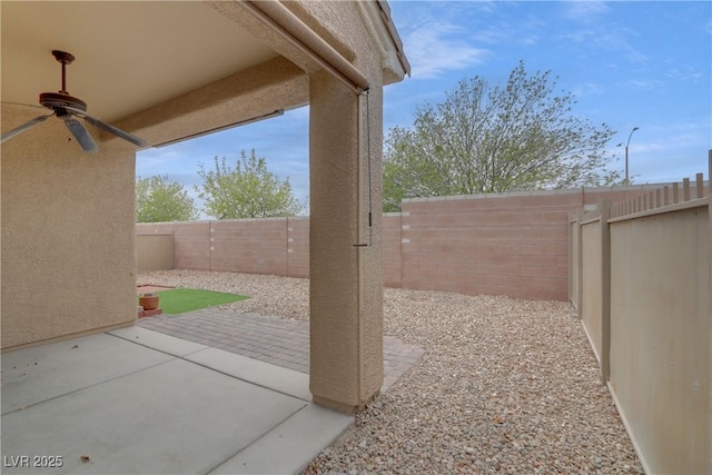 view of patio / terrace with a fenced backyard