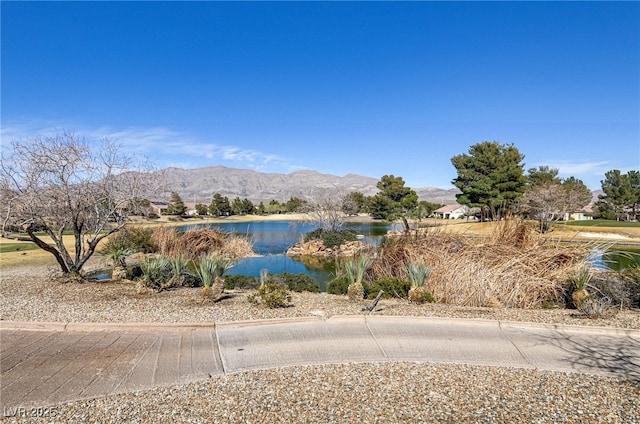 view of water feature featuring a mountain view