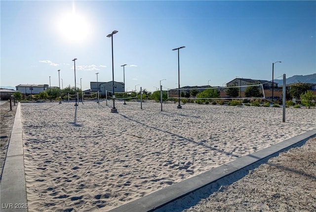 view of community featuring volleyball court