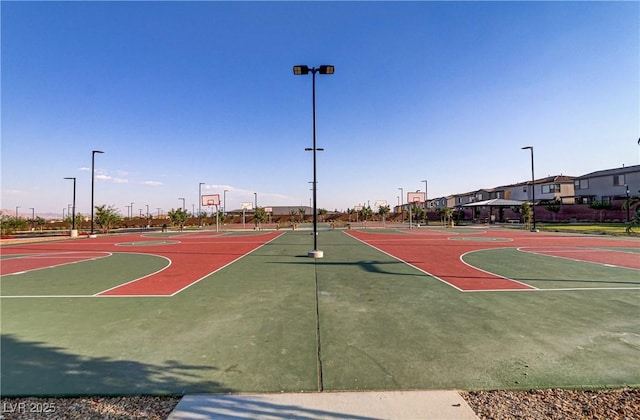 view of basketball court with community basketball court