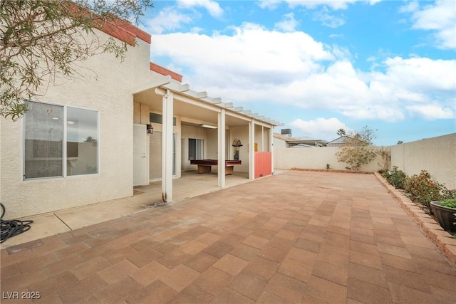 view of patio with a fenced backyard