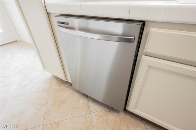 details featuring stainless steel dishwasher