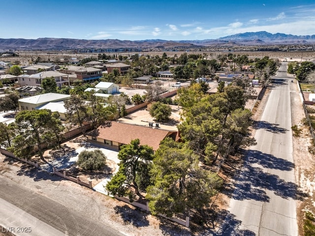 10615 Rancho Destino Rd, Las Vegas, NV 89183 - birds eye view of property with a mountain view and a residential view