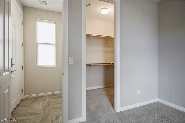 closet with visible vents