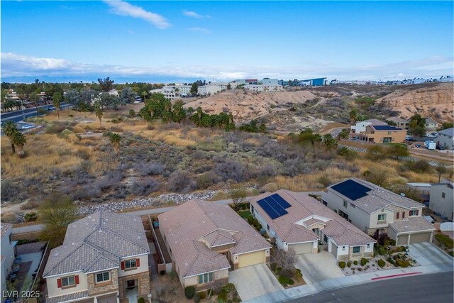 aerial view with a residential view